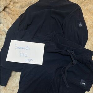 Alo Muse Hoodie Set Navy